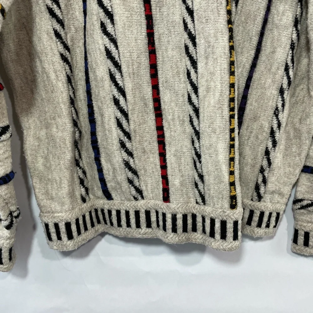 Vintage colo colucci knit wool men’s coogie inspired thick crew sweater pullover - Picture 9 of 12